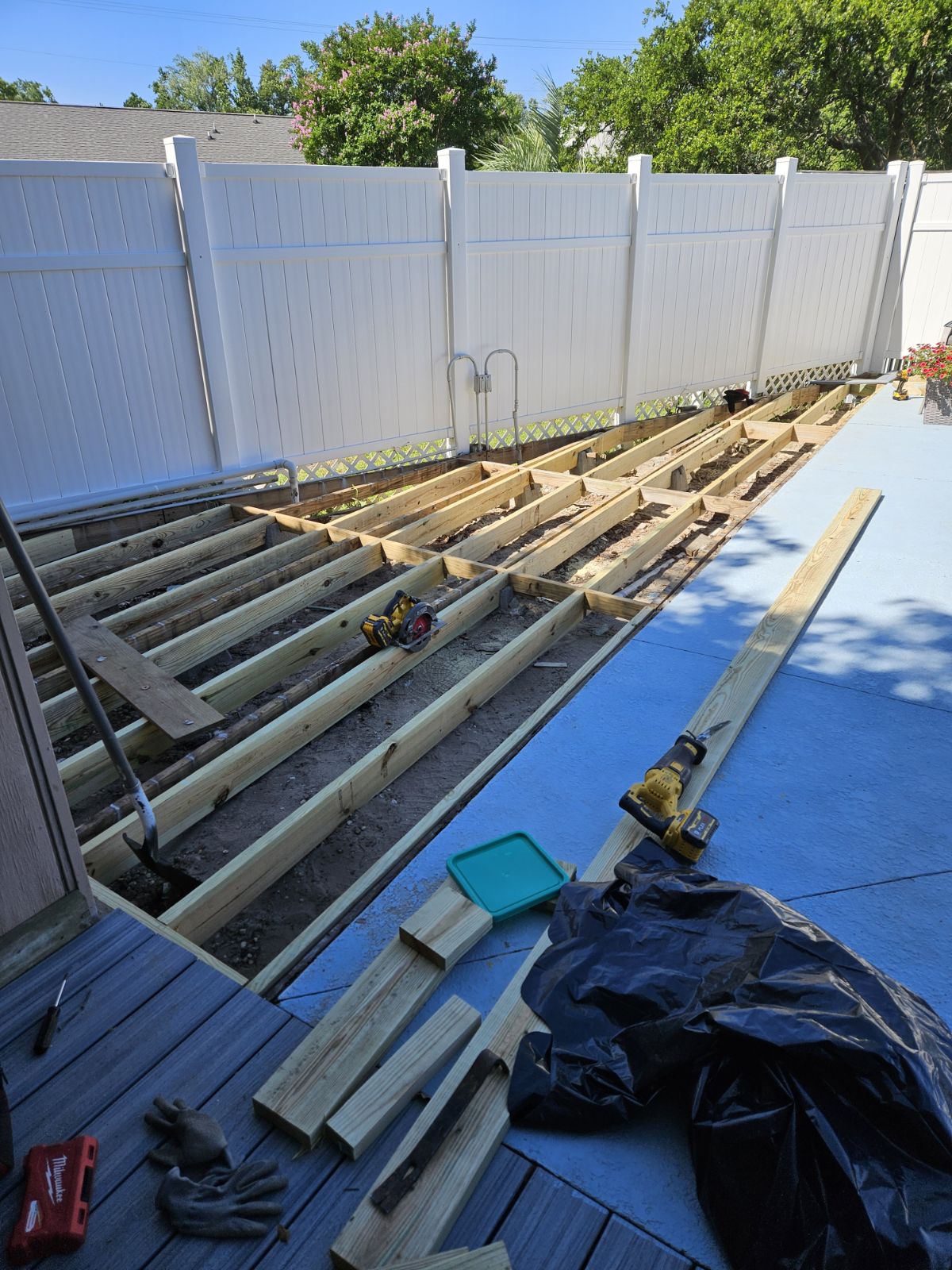 pool deck in progress